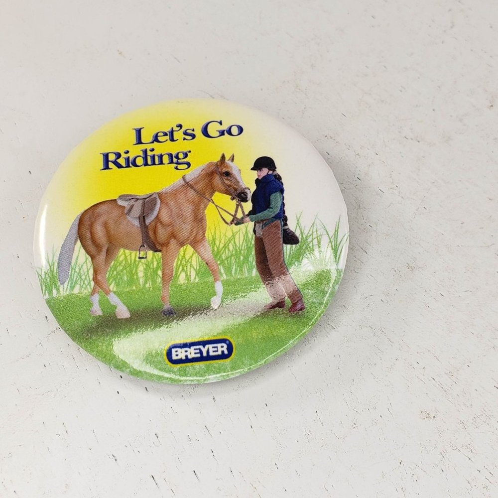 Breyer Horse Let's Go Riding Button Pin